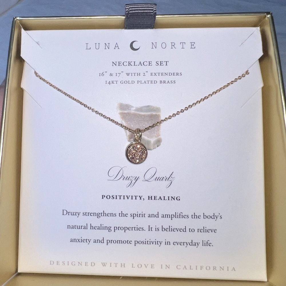 Luna Norte Druzy Quartz Necklace